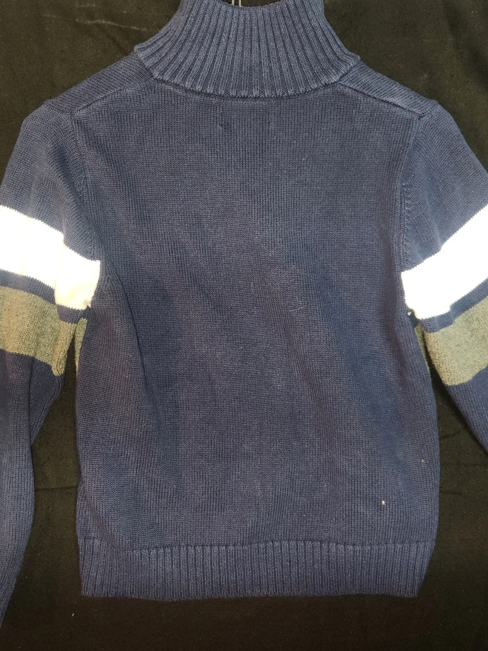 IZOD Men's Navy Half-Zip Striped Sweater